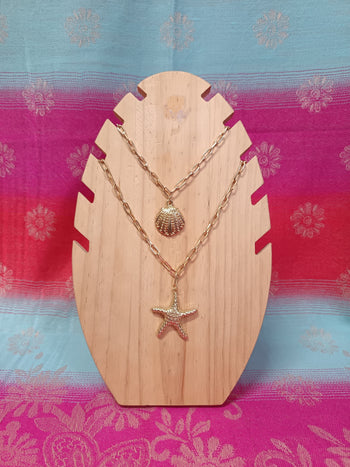 NECKLACE SET D - Gold Shell & Starfish Set