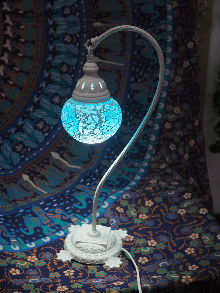 Turquoise Swan Lamp