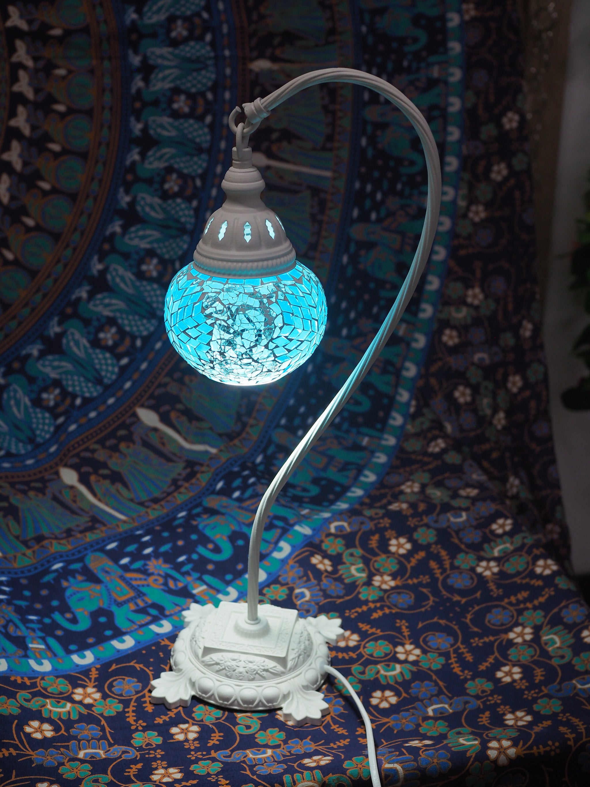 Turquoise Swan Lamp