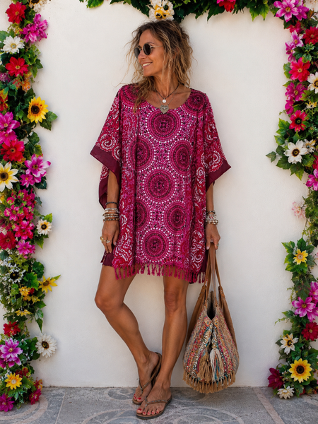 Thai Short Fringed Kaftan