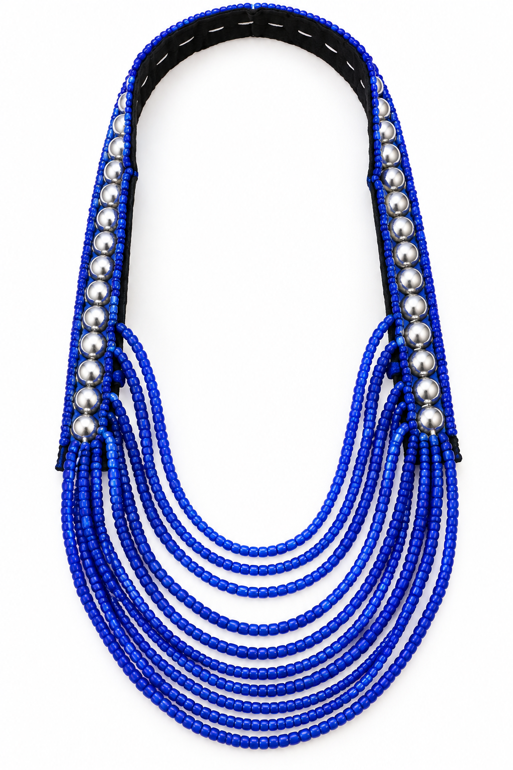 Hmong Tribal Cascade Beaded Necklace
