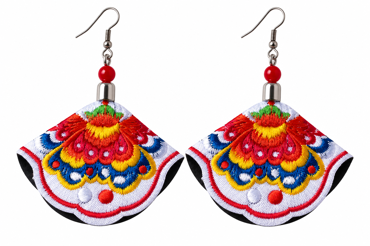 Embroidered Boho Earings