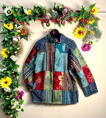 Gheri Patchwork Fleece Jacket XL