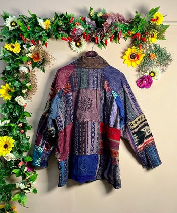 Gheri Patchwork Fleece Jacket XXXL