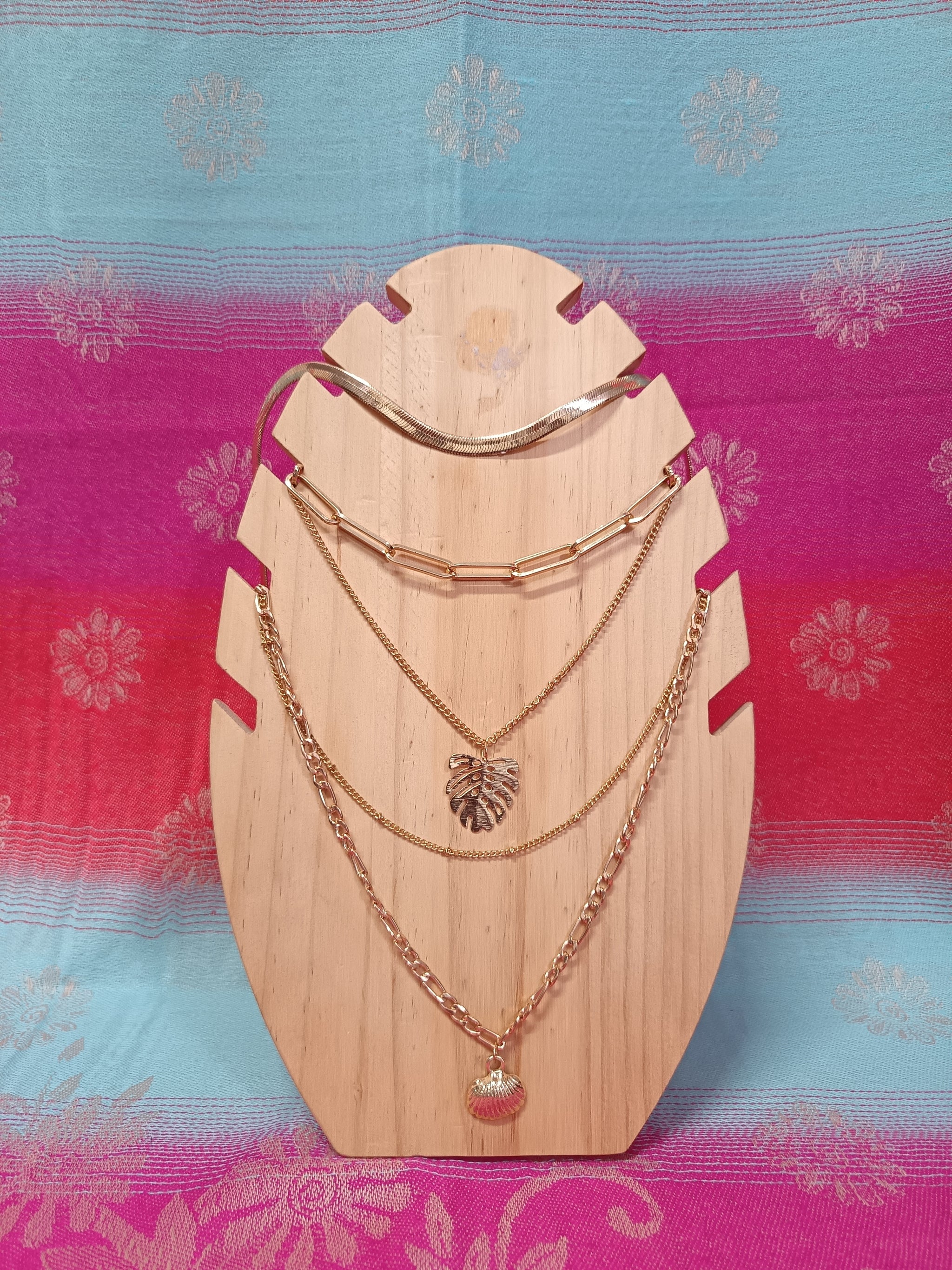NECKLACE SET G  - Mixed Chain & Shell Pendant Set