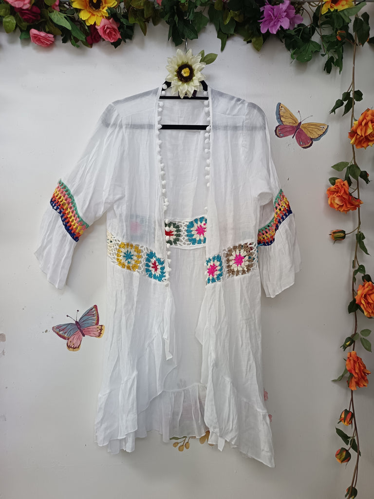 Cotton Breese Granny Square Kimono