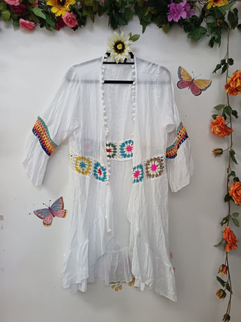 Cotton Breese Granny Square Kimono