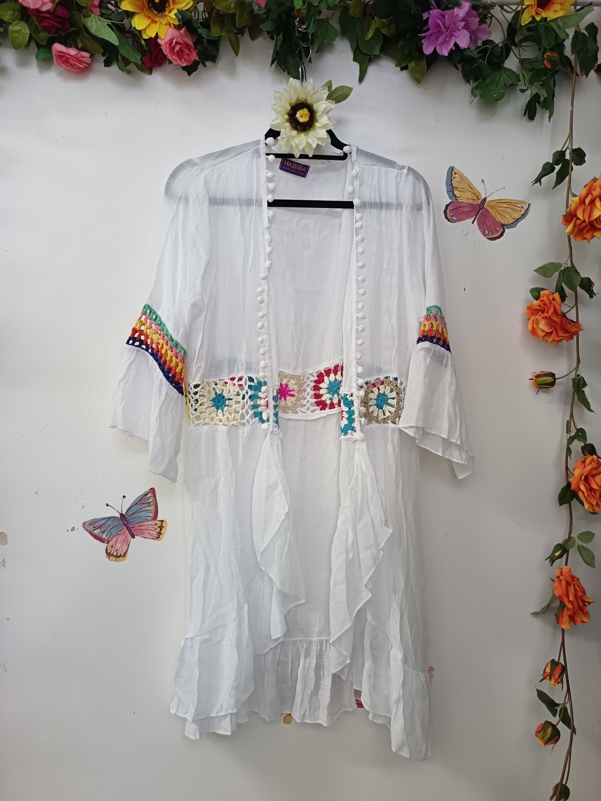 Cotton Breese Granny Square Kimono