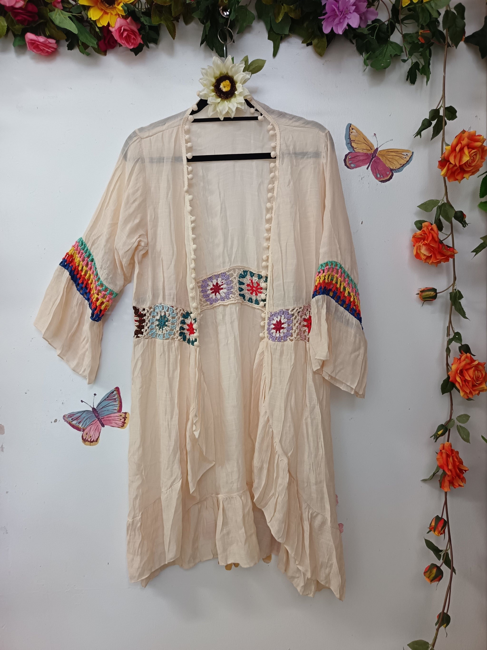 Cotton Breese Granny Square Kimono