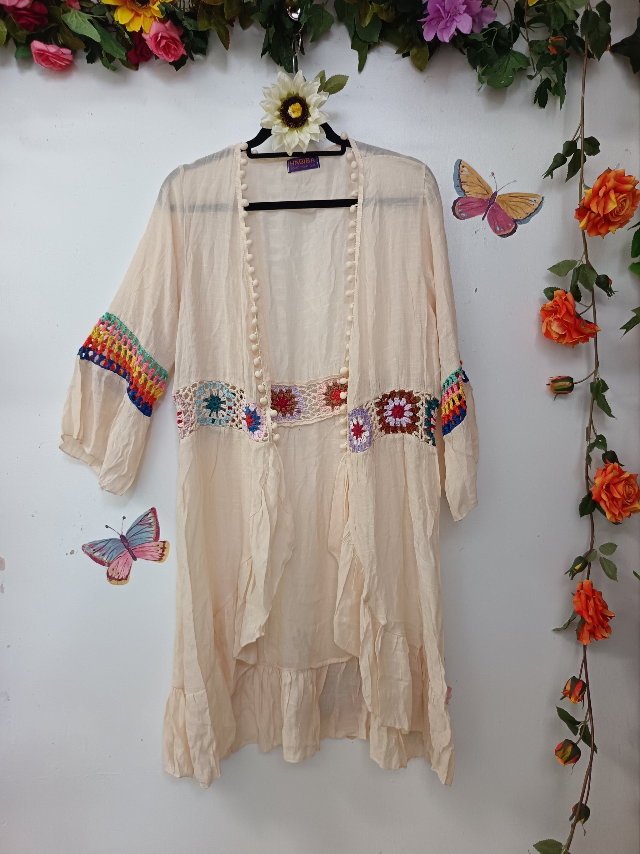 Cotton Breese Granny Square Kimono