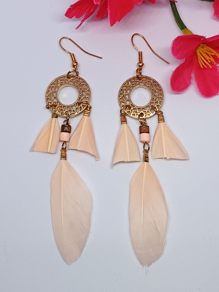 Feather Dreamcatcher Hoop Earings
