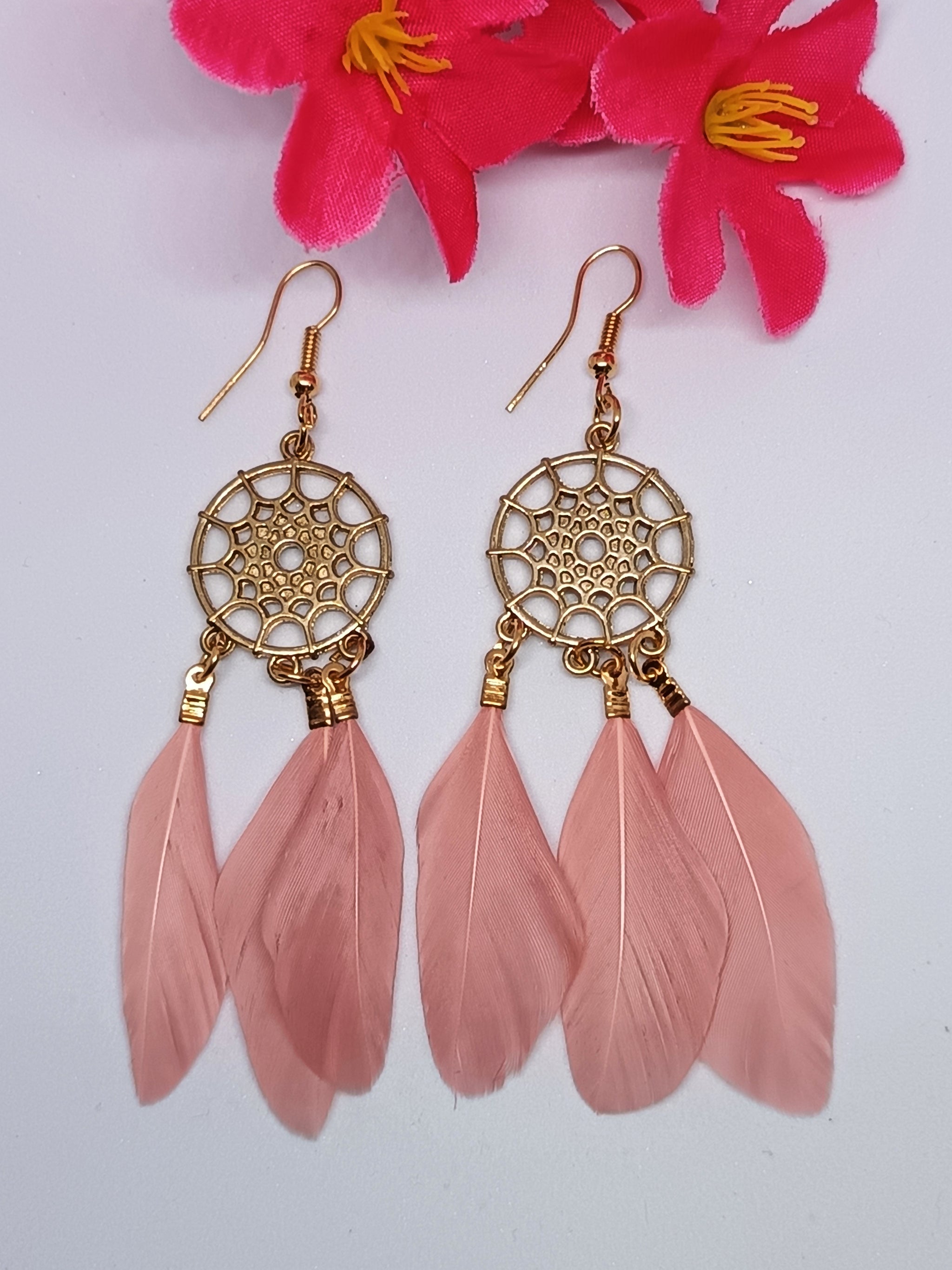 Feather Dreamcatcher Earings
