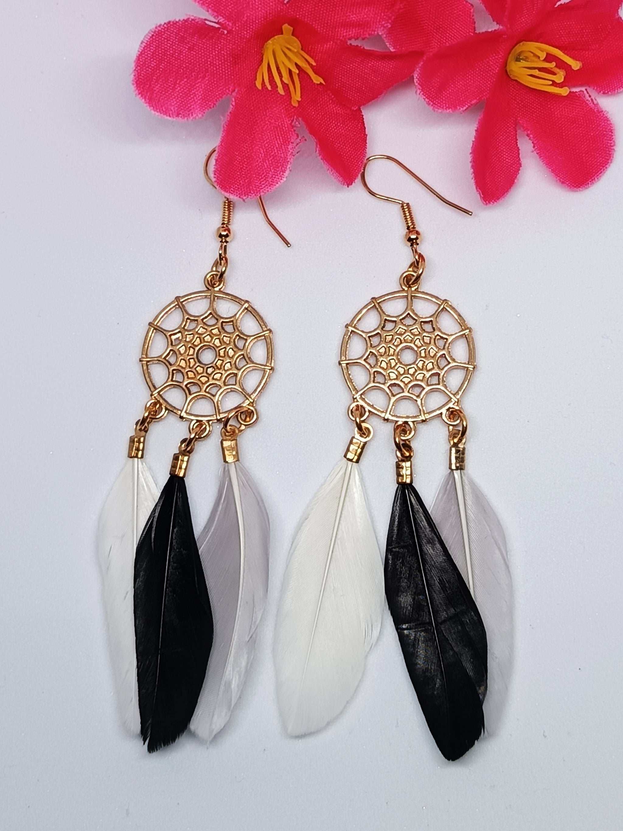 Feather Dreamcatcher Earings