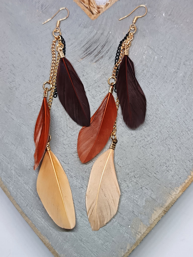 Festival Feather Cascade Earings