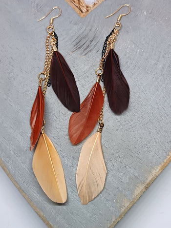 Festival Feather Cascade Earings