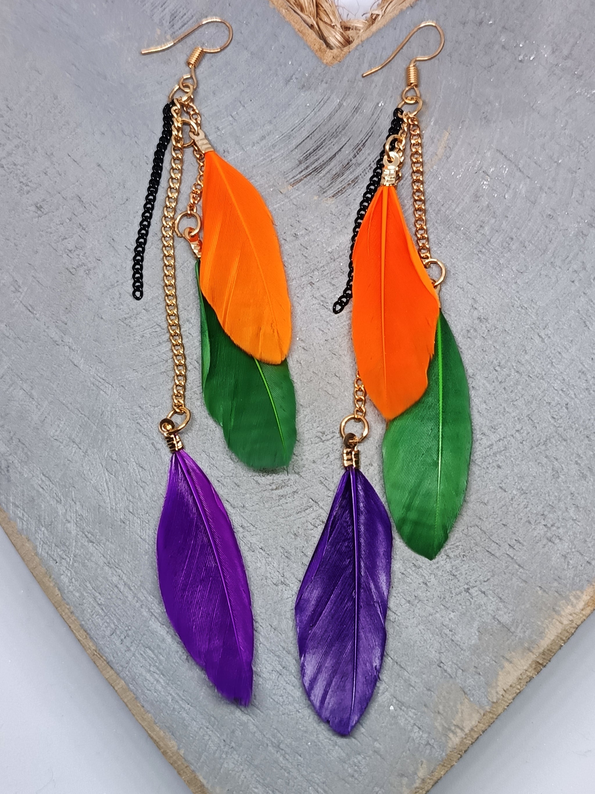 Festival Feather Cascade Earings