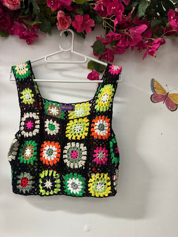 Wildflower Granny Crochet Crop Top