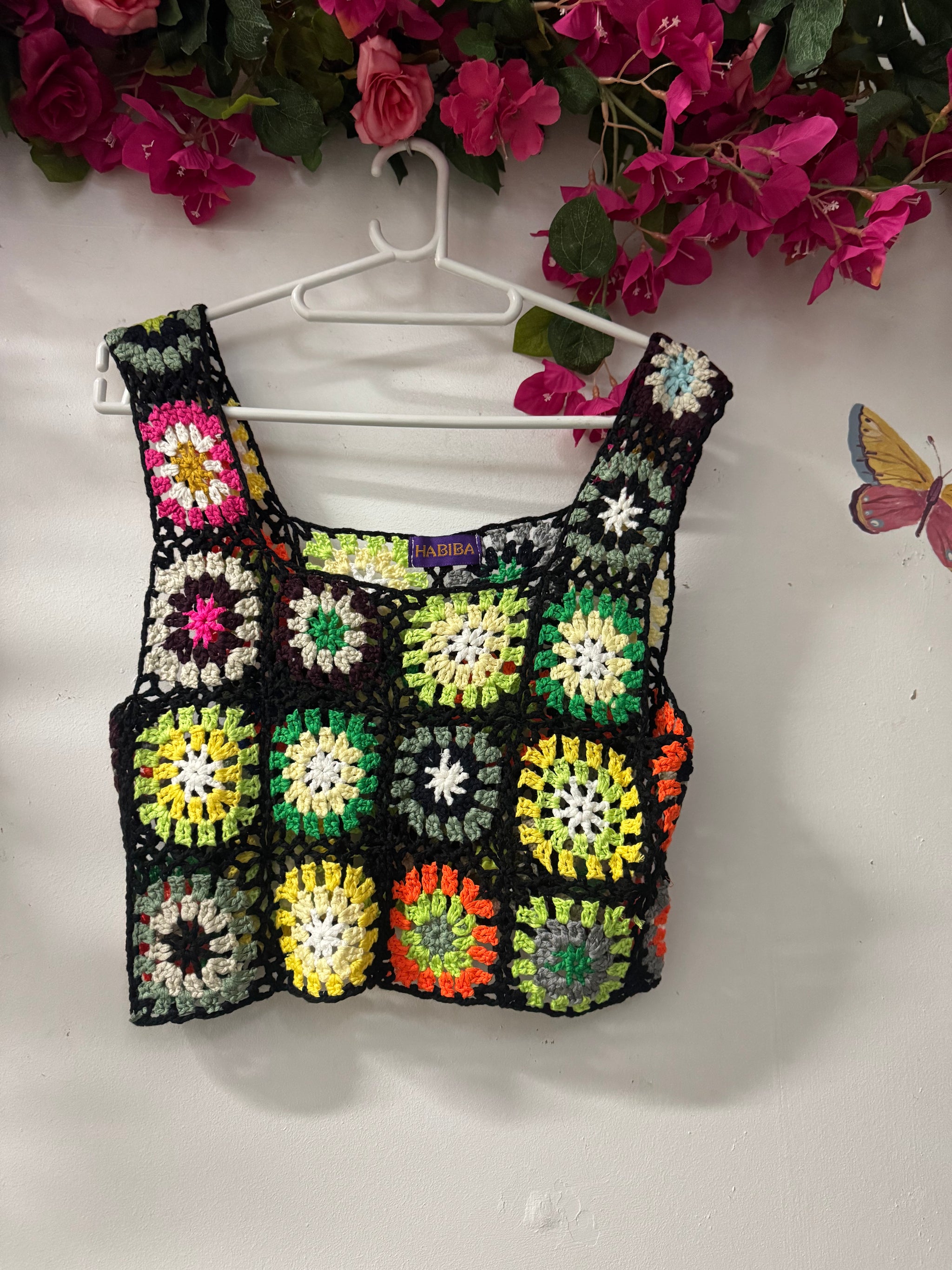 Wildflower Granny Crochet Crop Top