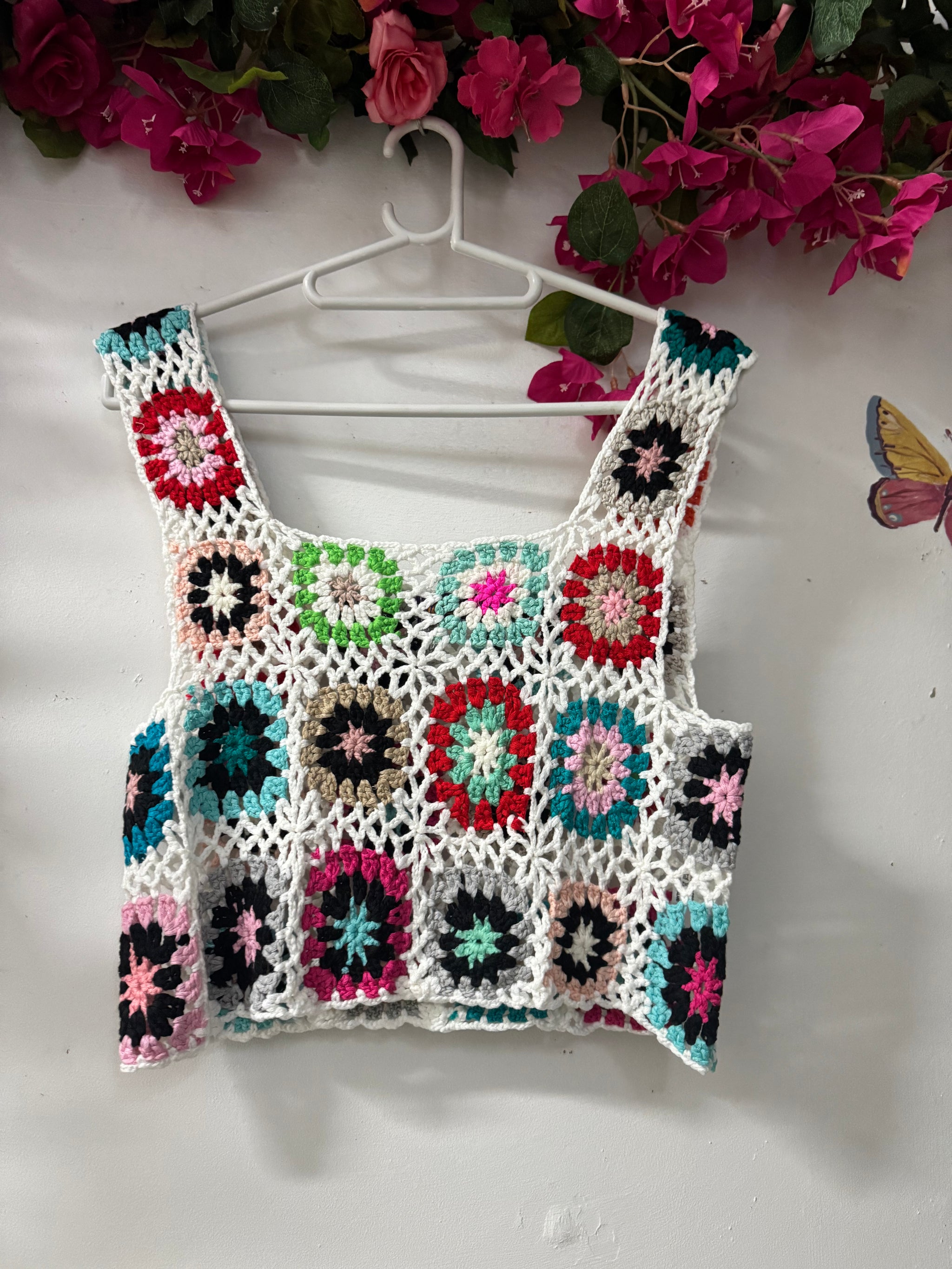 Wildflower Granny Crochet Crop Top