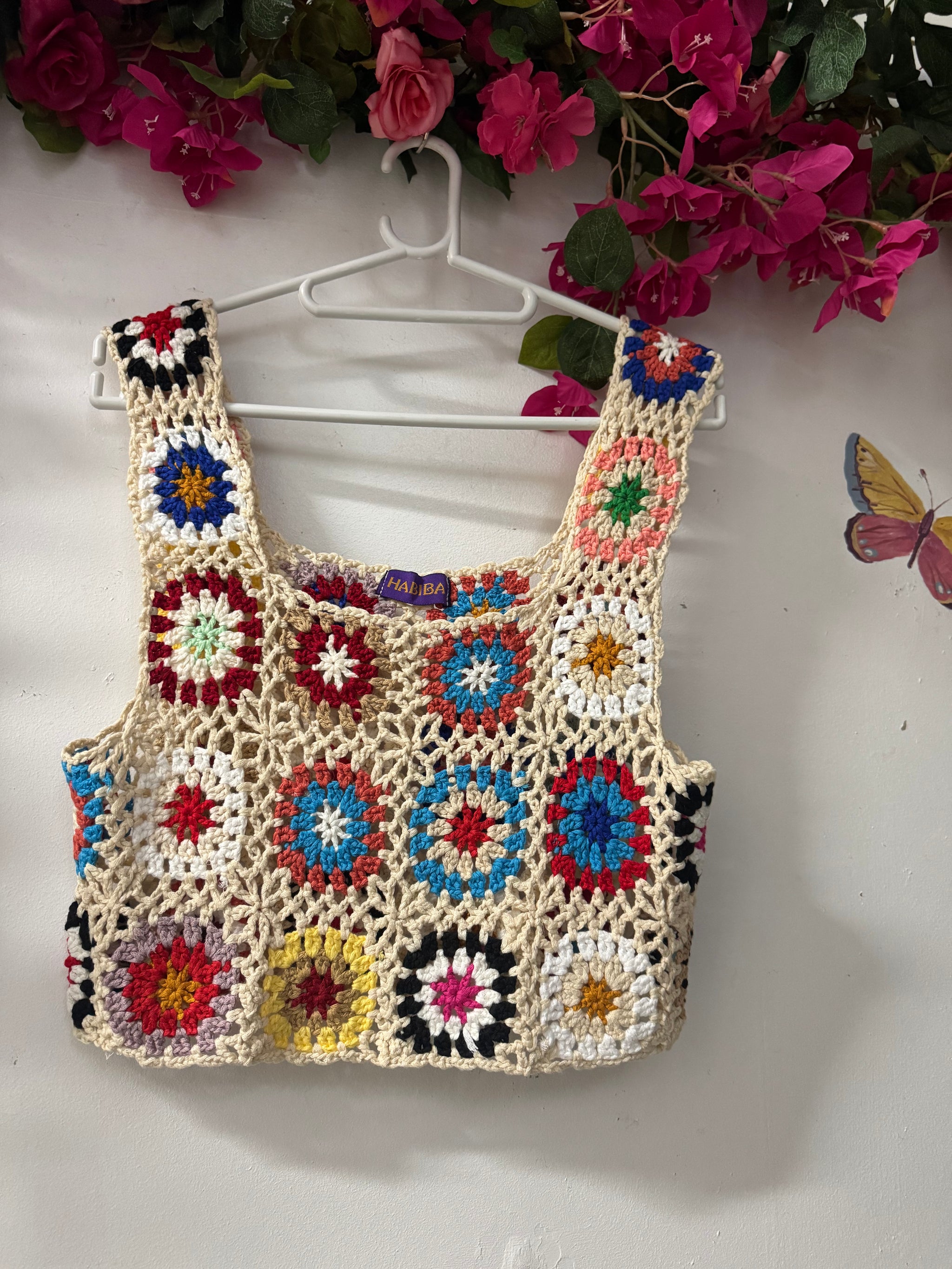 Wildflower Granny Crochet Crop Top