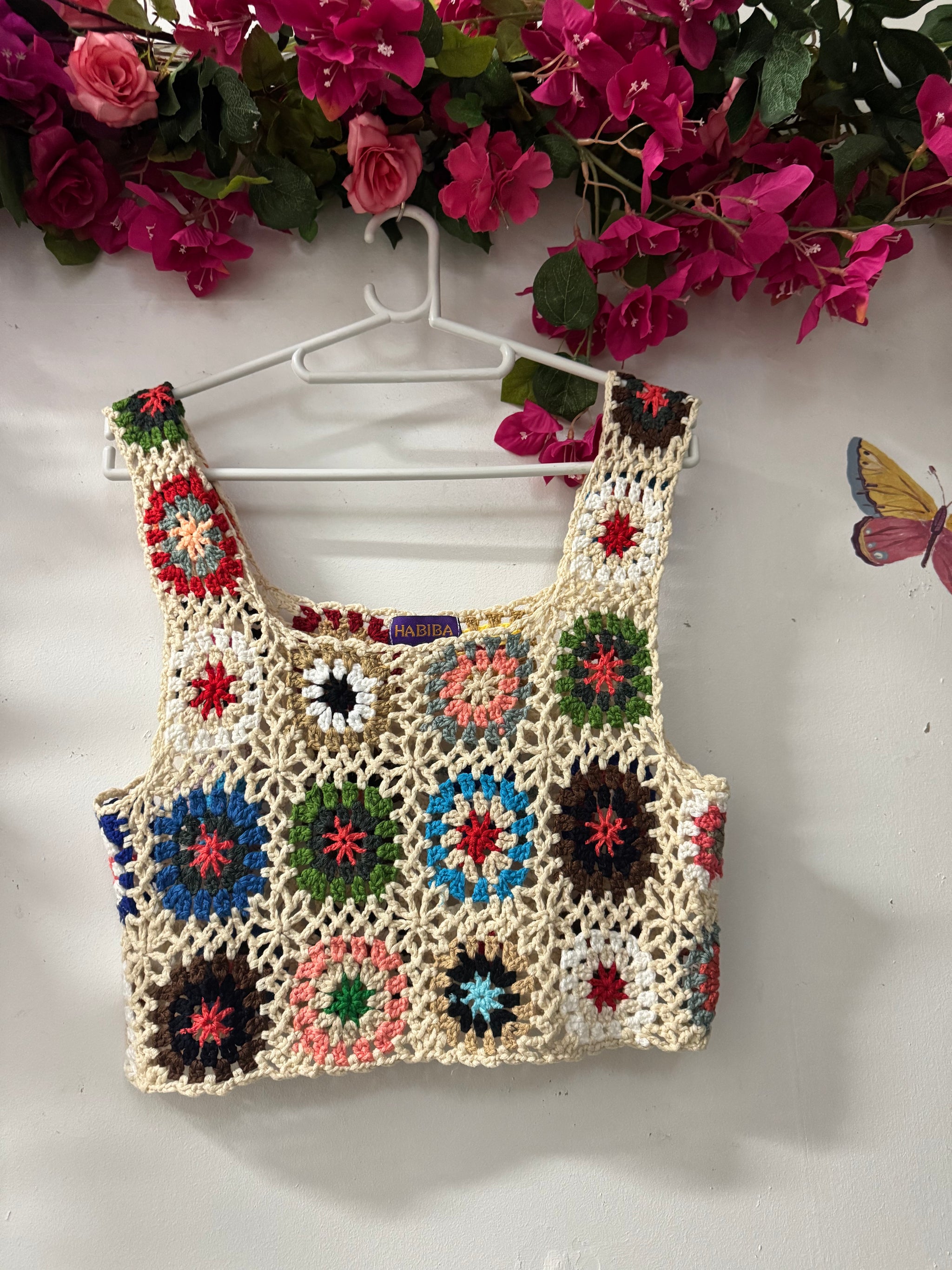 Wildflower Granny Crochet Crop Top
