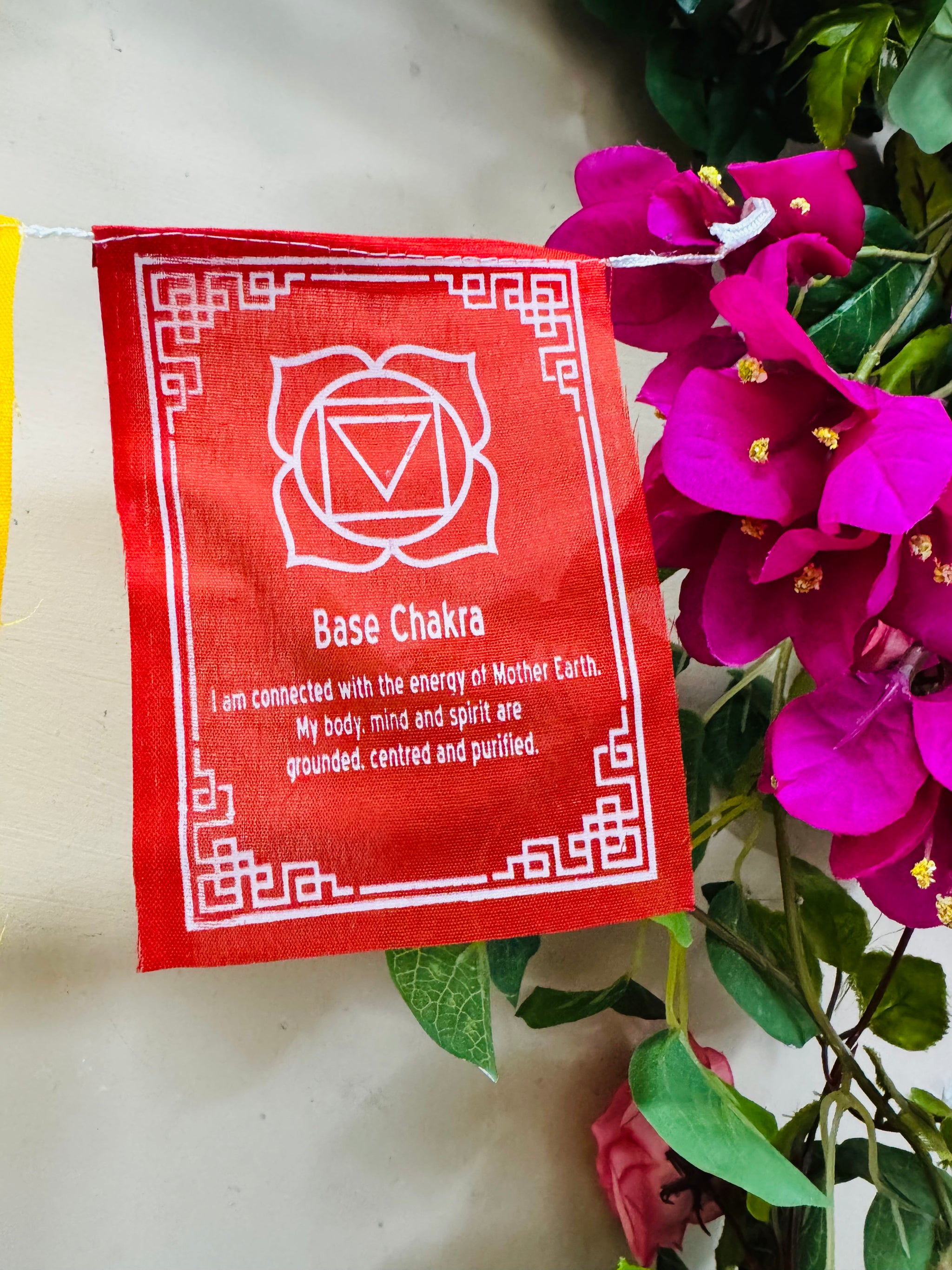 Chakra Affirmation Prayer Flag - 80cm.