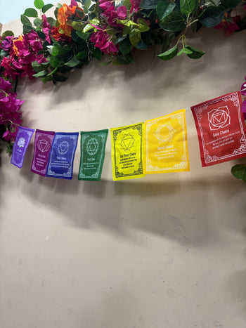 Chakra Affirmation Prayer Flag - 80cm.