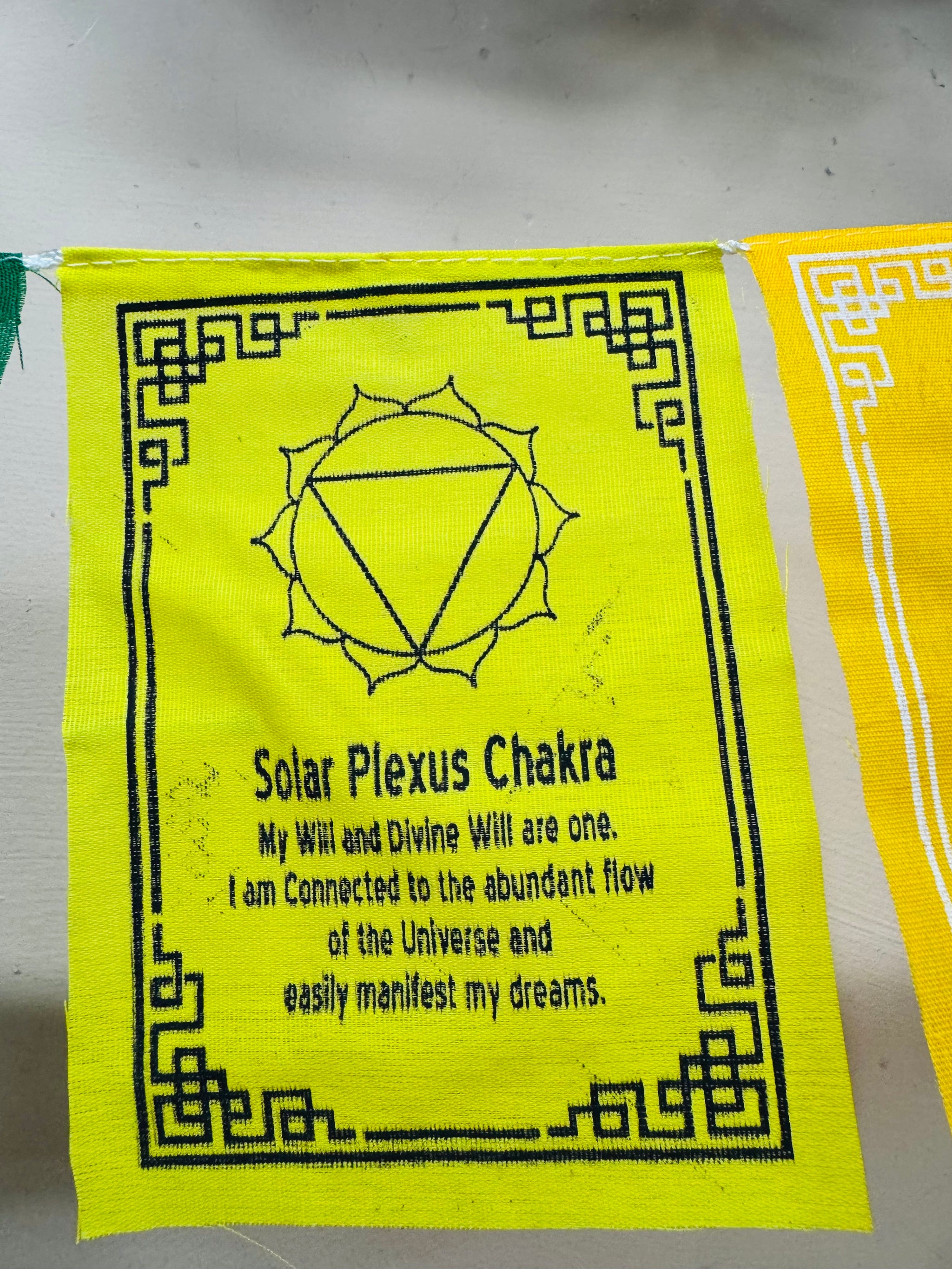Chakra Affirmation Prayer Flag - 80cm.