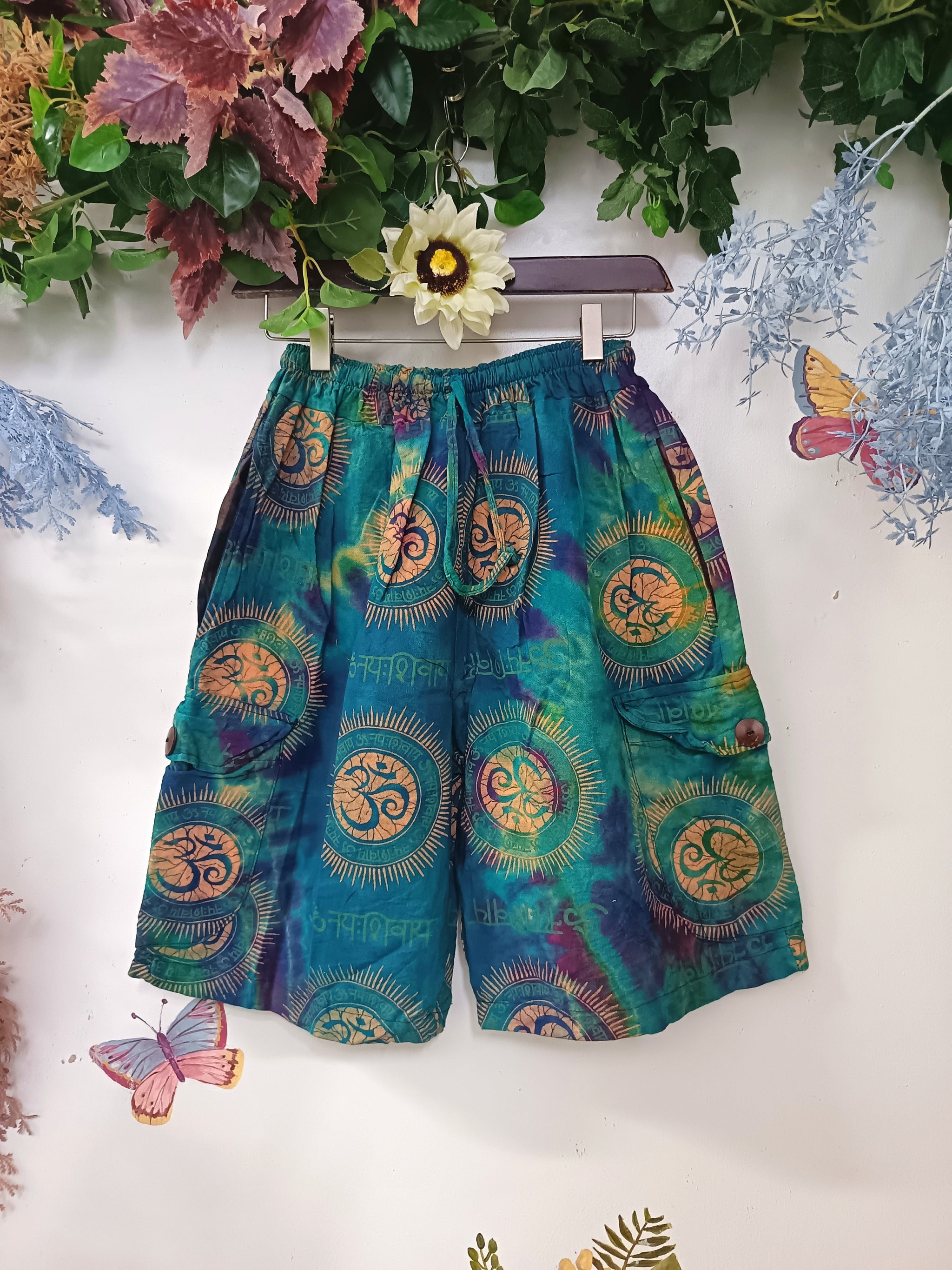 Thai Block-Print Hippie Shorts