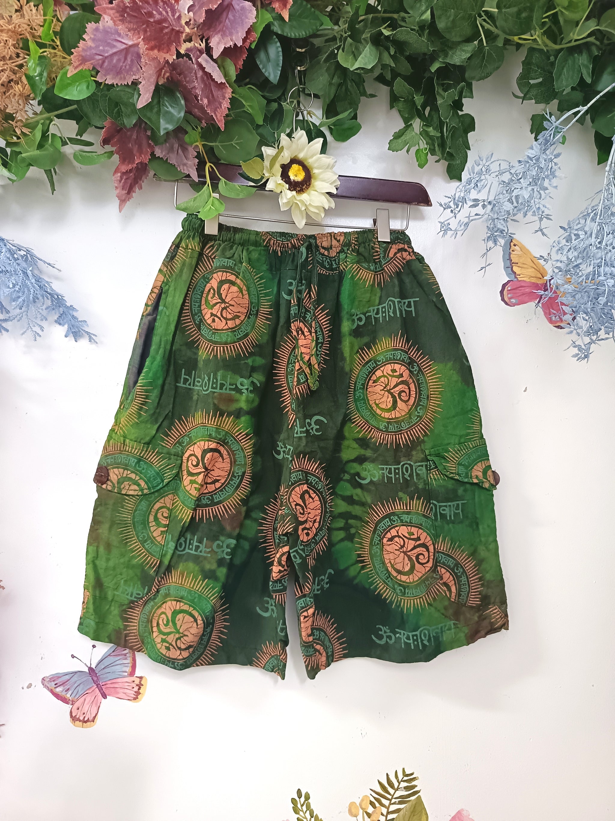 Thai Block-Print Hippie Shorts