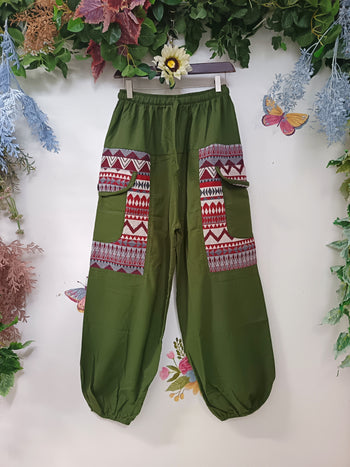 Hmong Cotton Cargo Pants