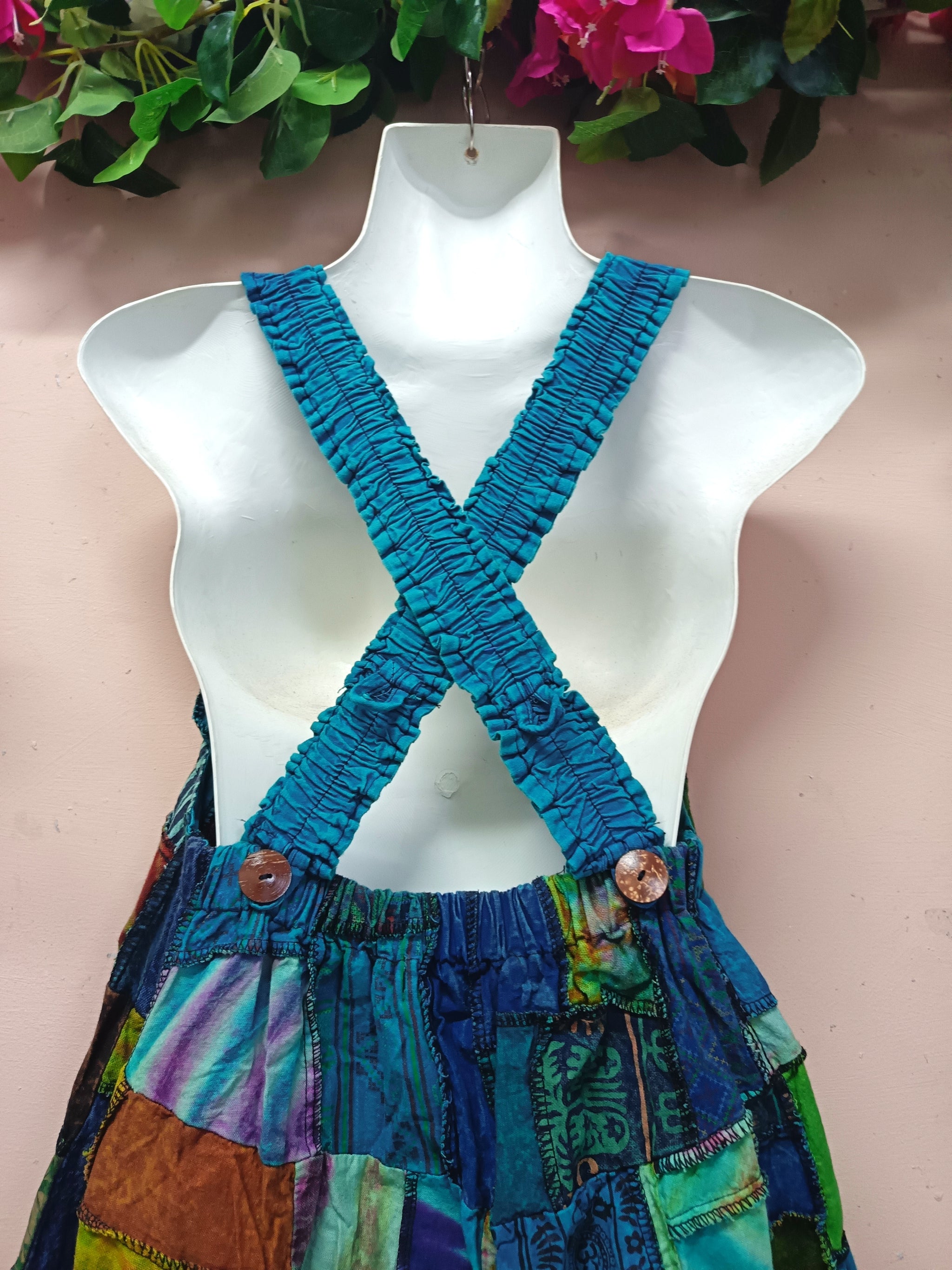 My Thai Wide-Leg Patchwork Dungaree