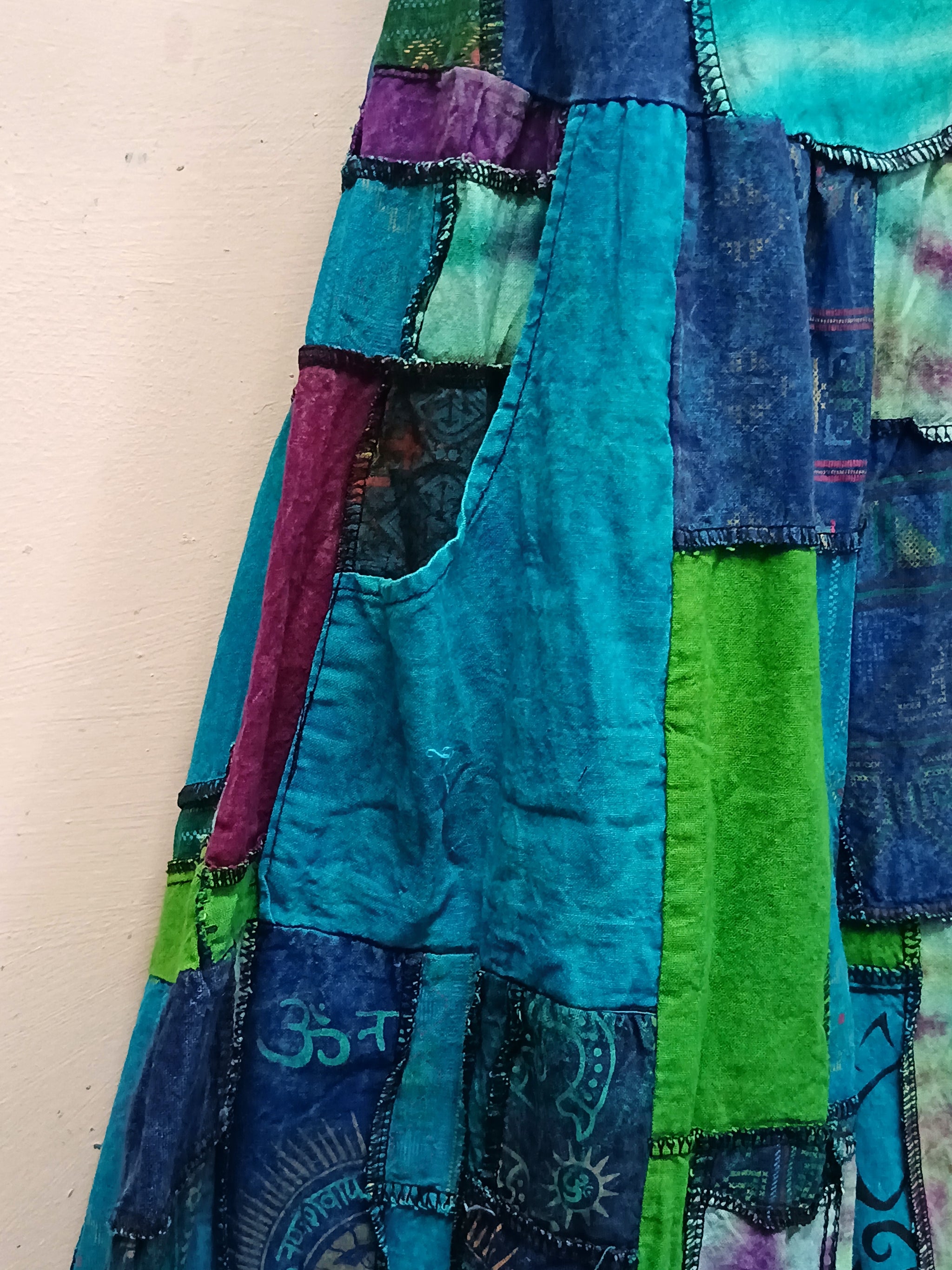 My Thai Wide-Leg Patchwork Dungaree