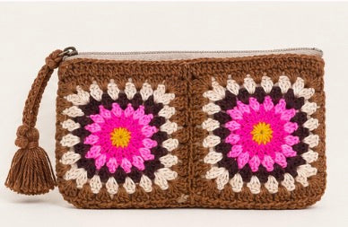 Granny Bloom Crochet Pouch