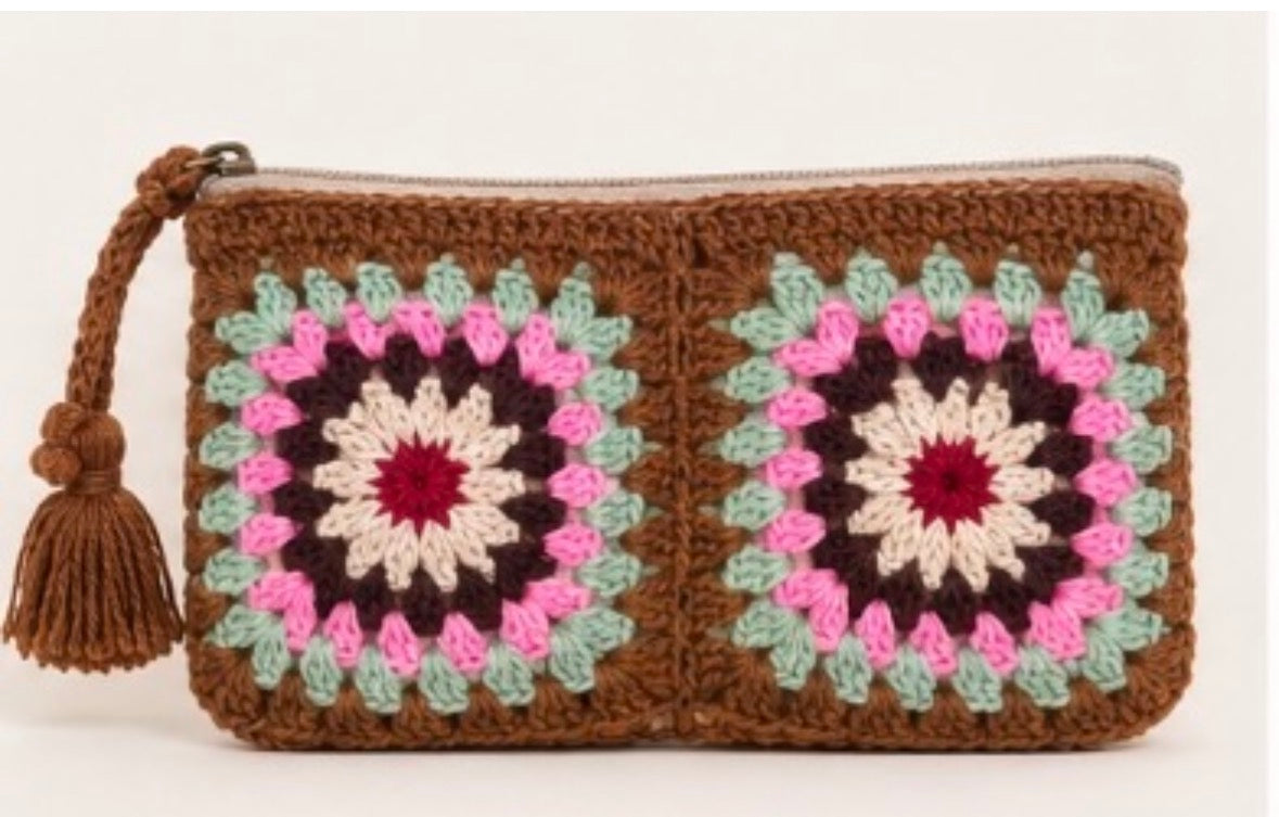 Granny Bloom Crochet Pouch