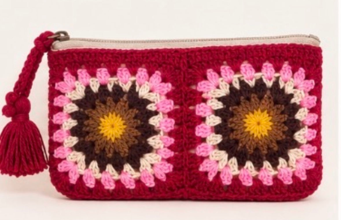 Granny Bloom Crochet Pouch