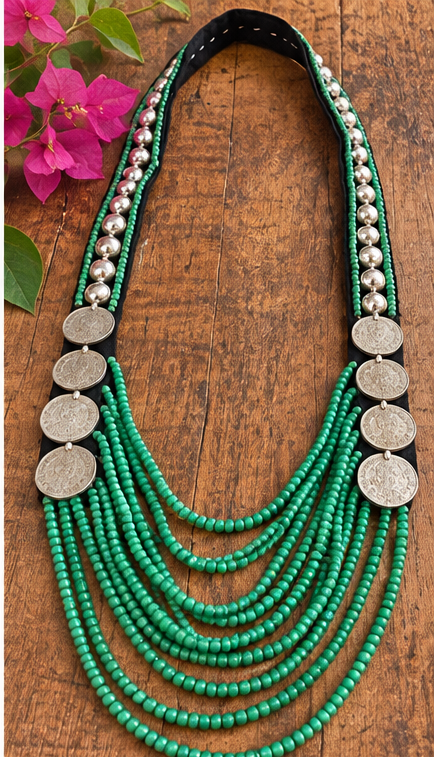 Bohemian Cascade Coin Necklace