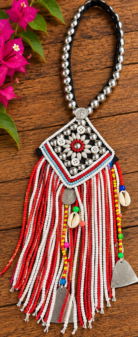 Chiang Mai Tribal Diamond  Necklace