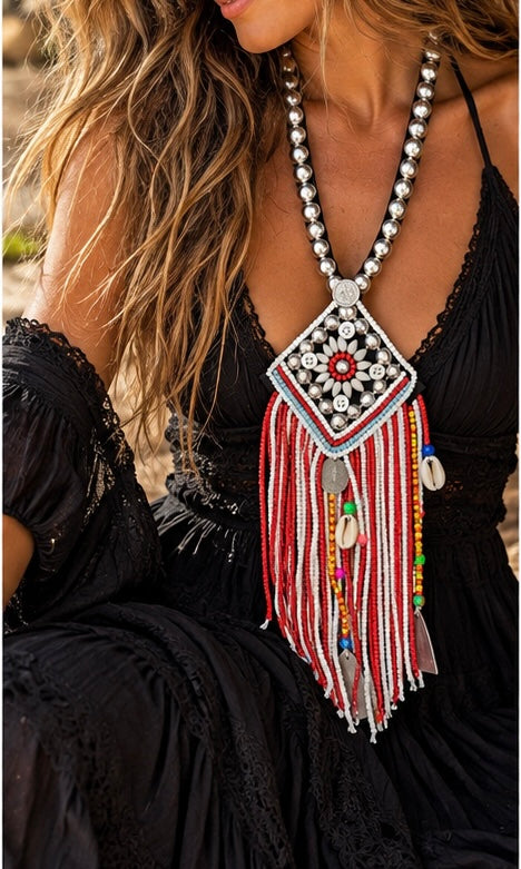 Chiang Mai Tribal Diamond  Necklace