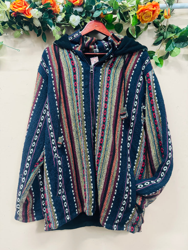Hippie Woven Zipped Fleece Jacket XXXL