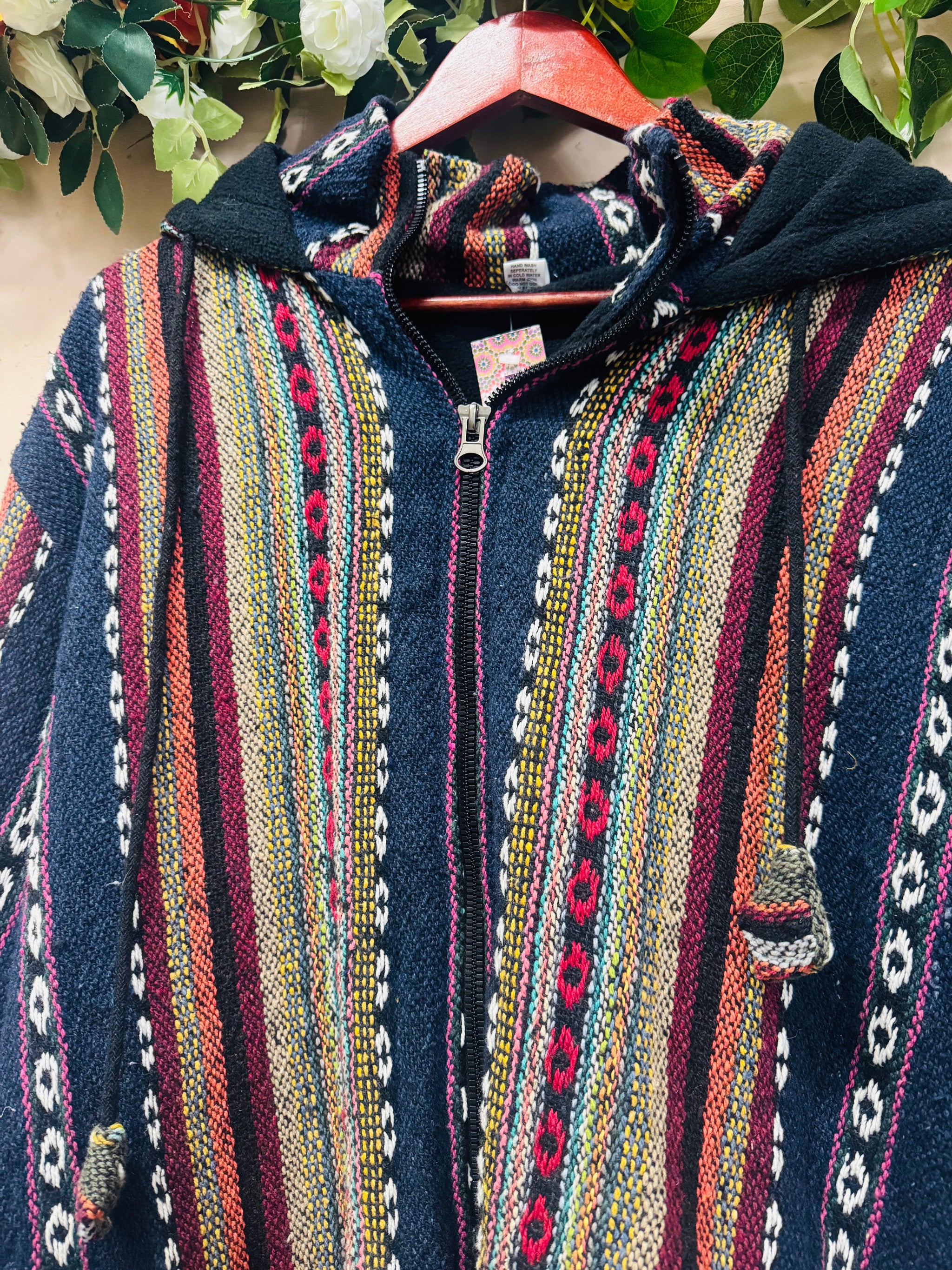 Hippie Woven Zipped Fleece Jacket XXXL