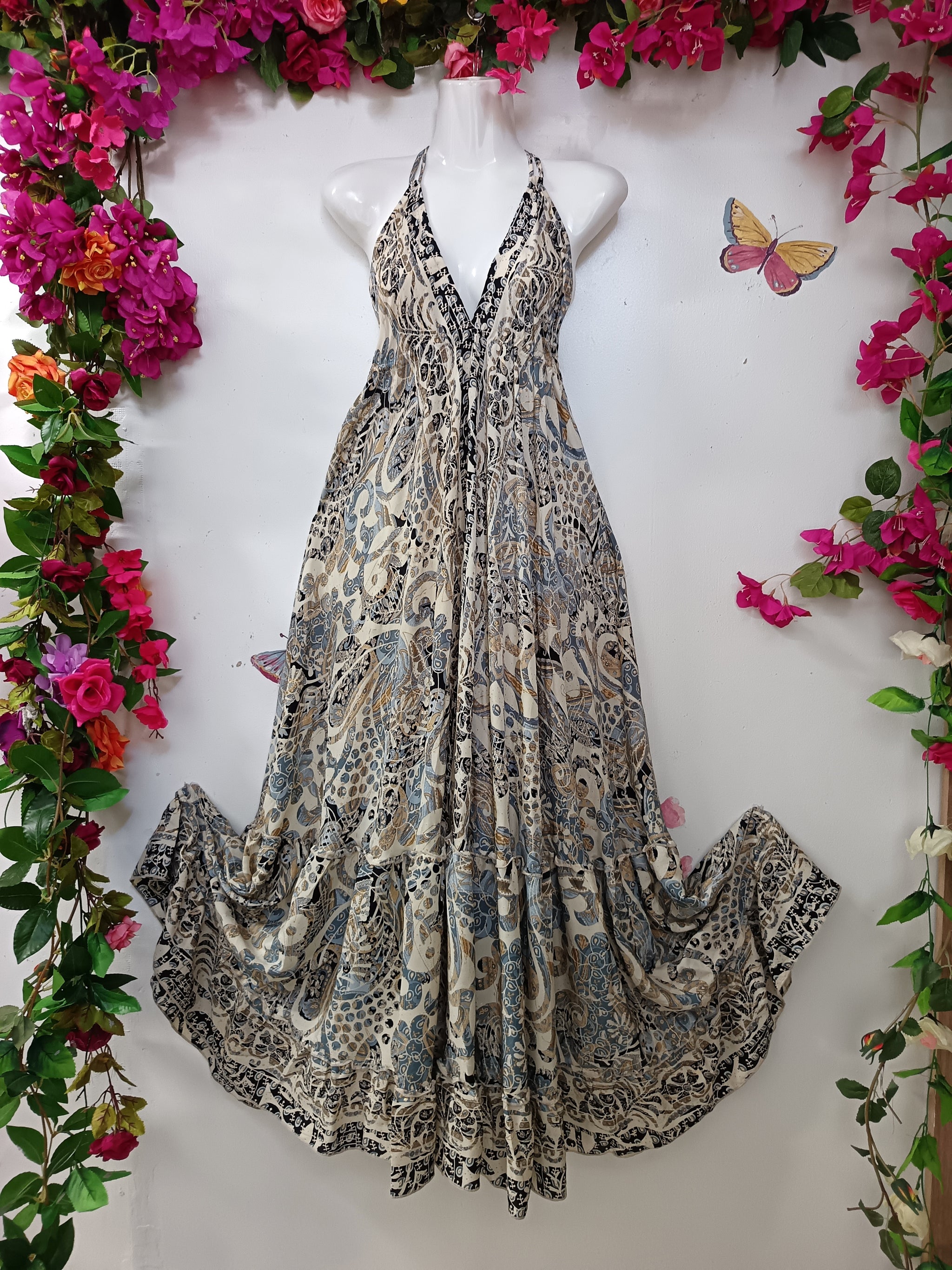 Silk & Soul Halterneck Maxi Dress