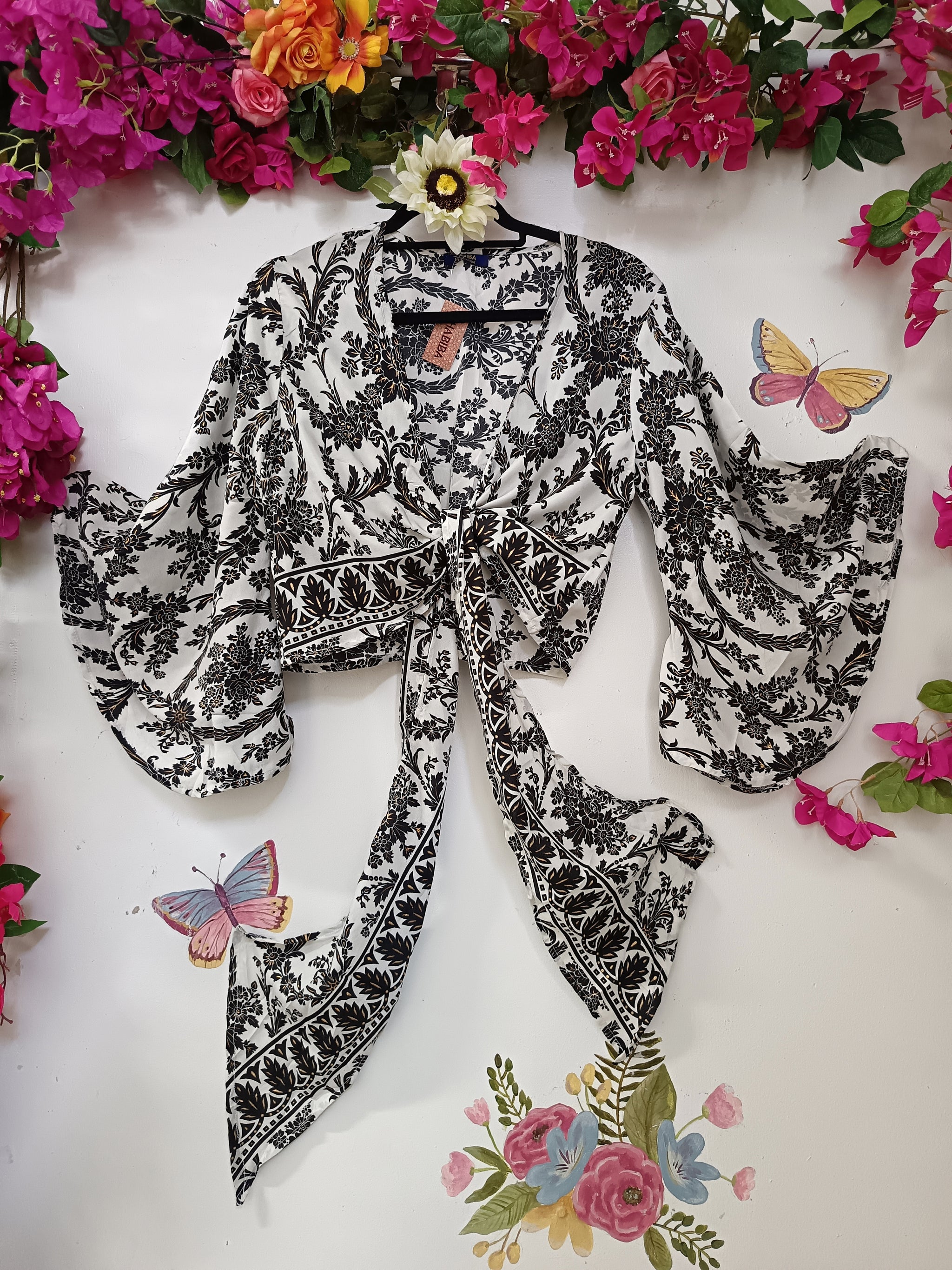 Silk & Soul Bell Sleeve Wrap Top