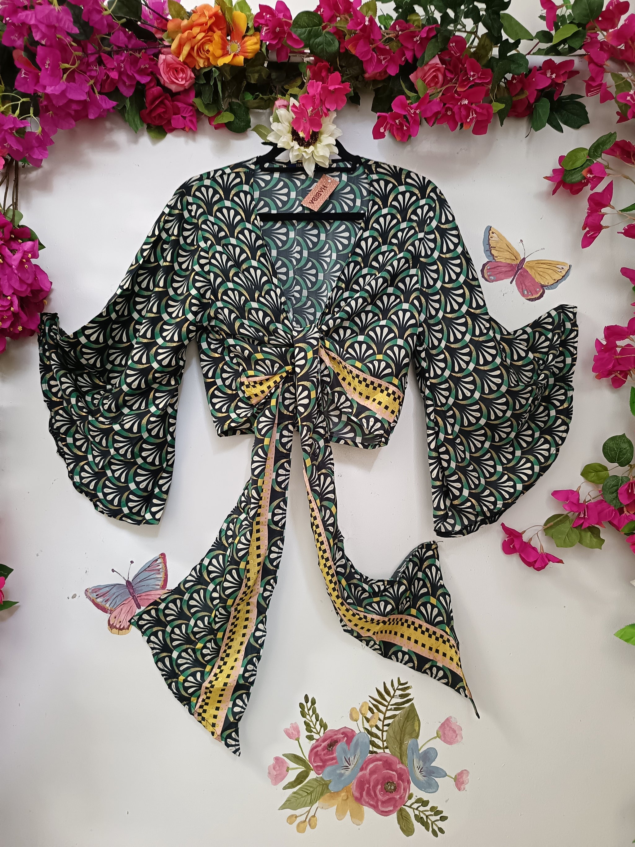 Silk & Soul Bell Sleeve Wrap Top