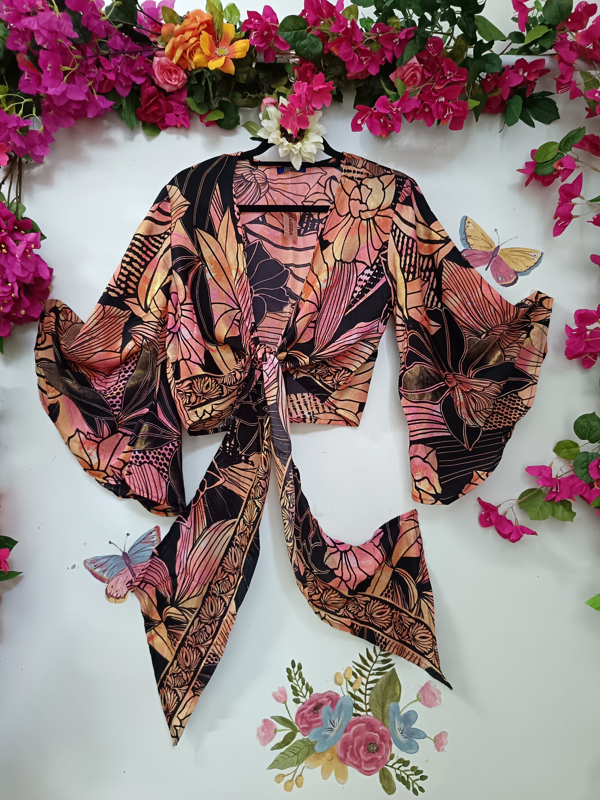 Silk & Soul Bell Sleeve Wrap Top