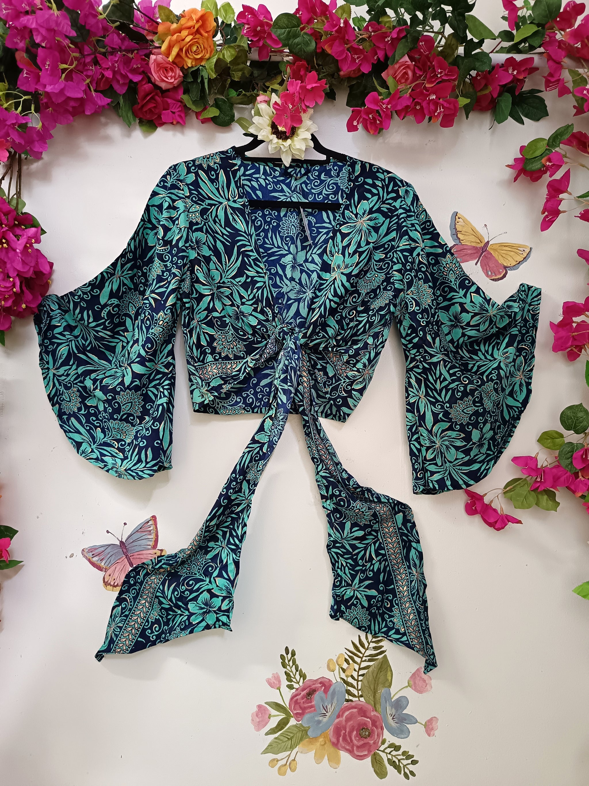 Silk & Soul Bell Sleeve Wrap Top