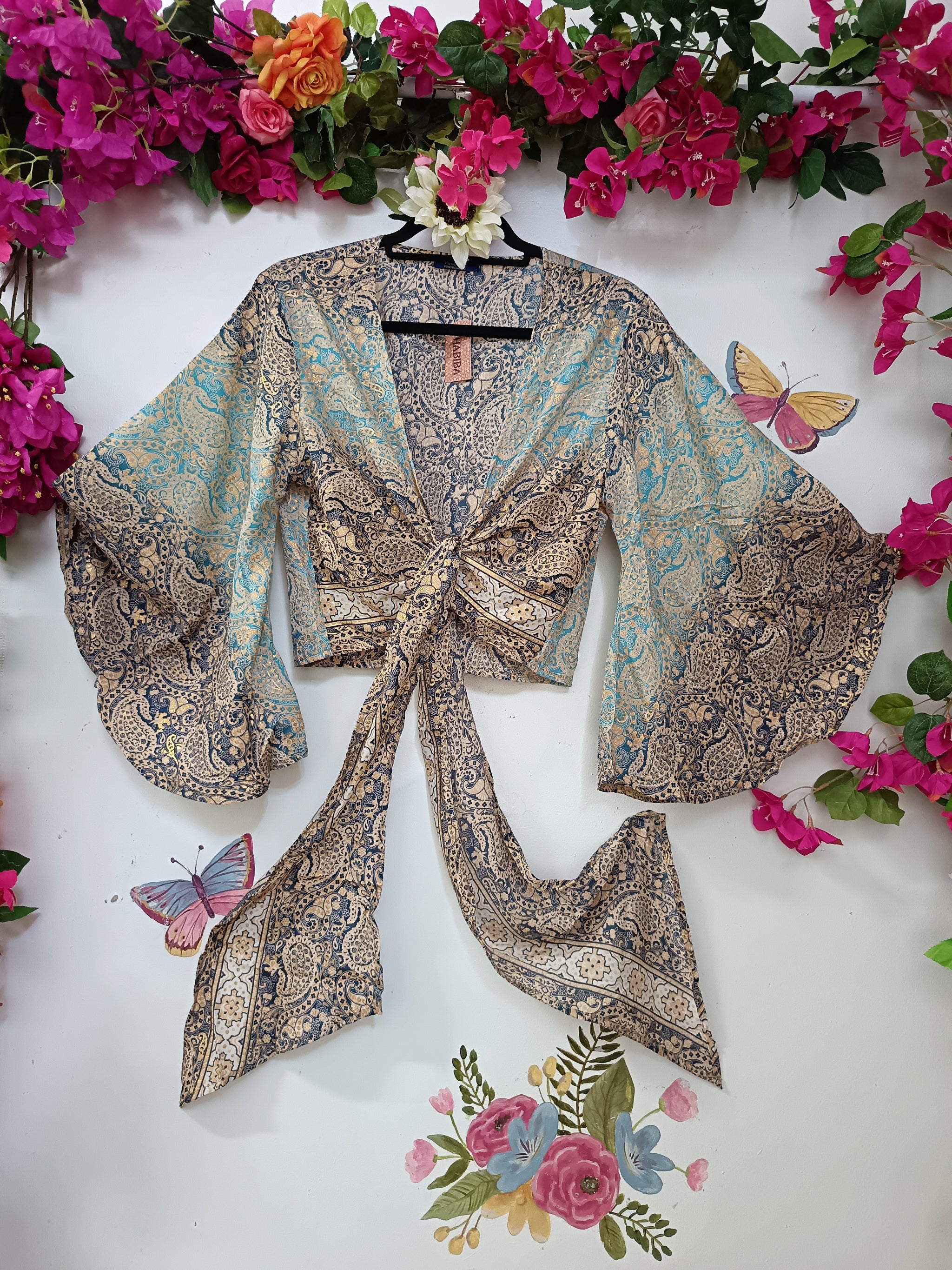 Silk & Soul Bell Sleeve Wrap Top