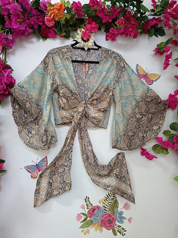 Silk & Soul Bell Sleeve Wrap Top