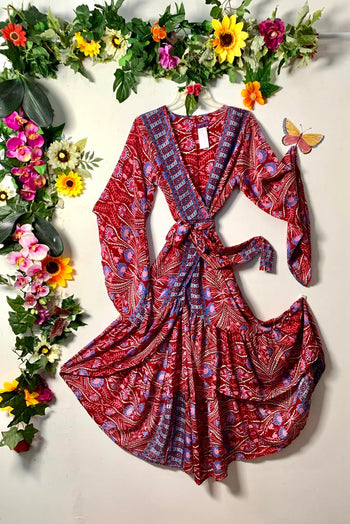 Sunmoon Long Sleeve Wrap Dress