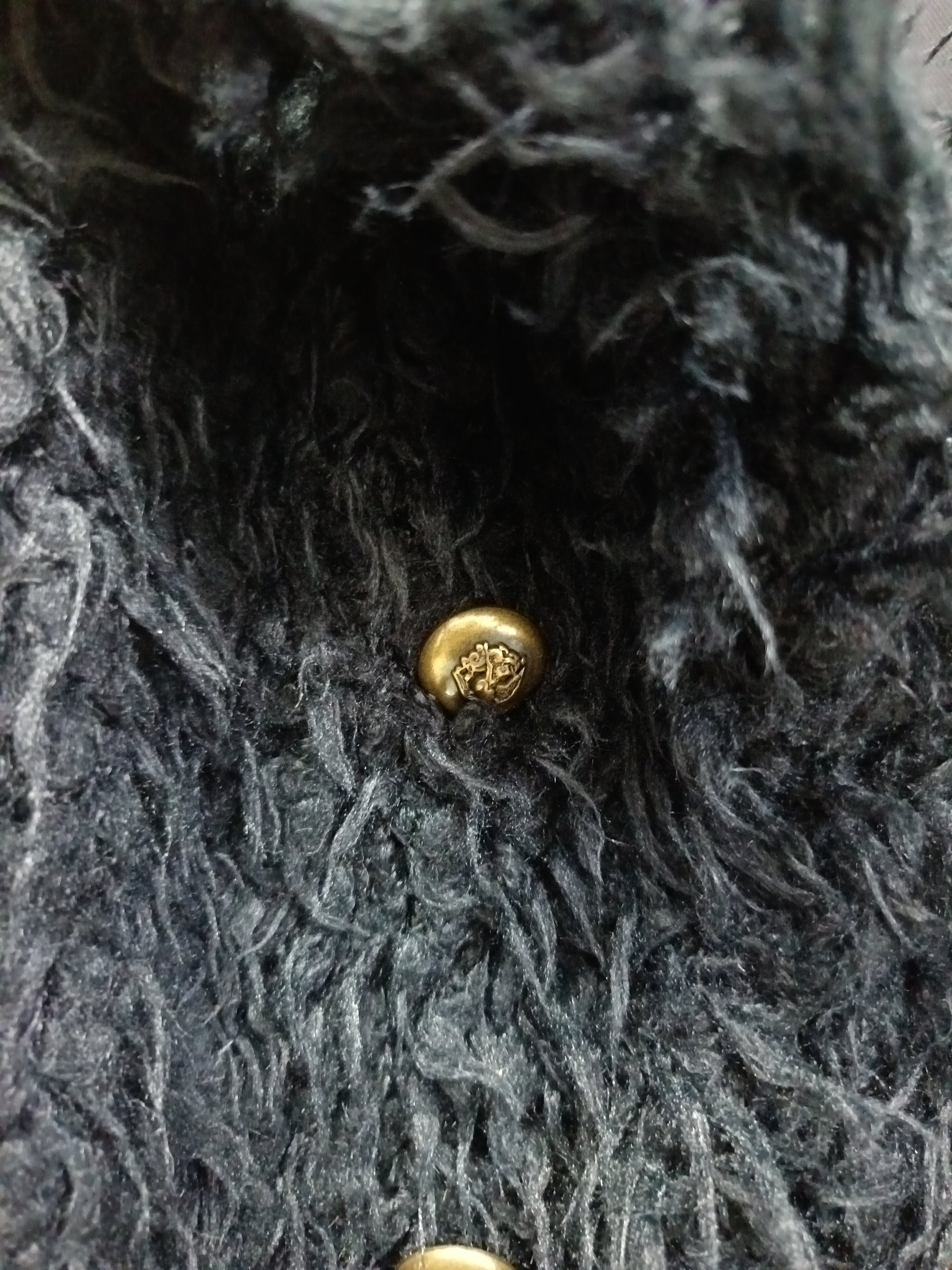 Midnight Luxe Double-Breasted Faux Fur Coat